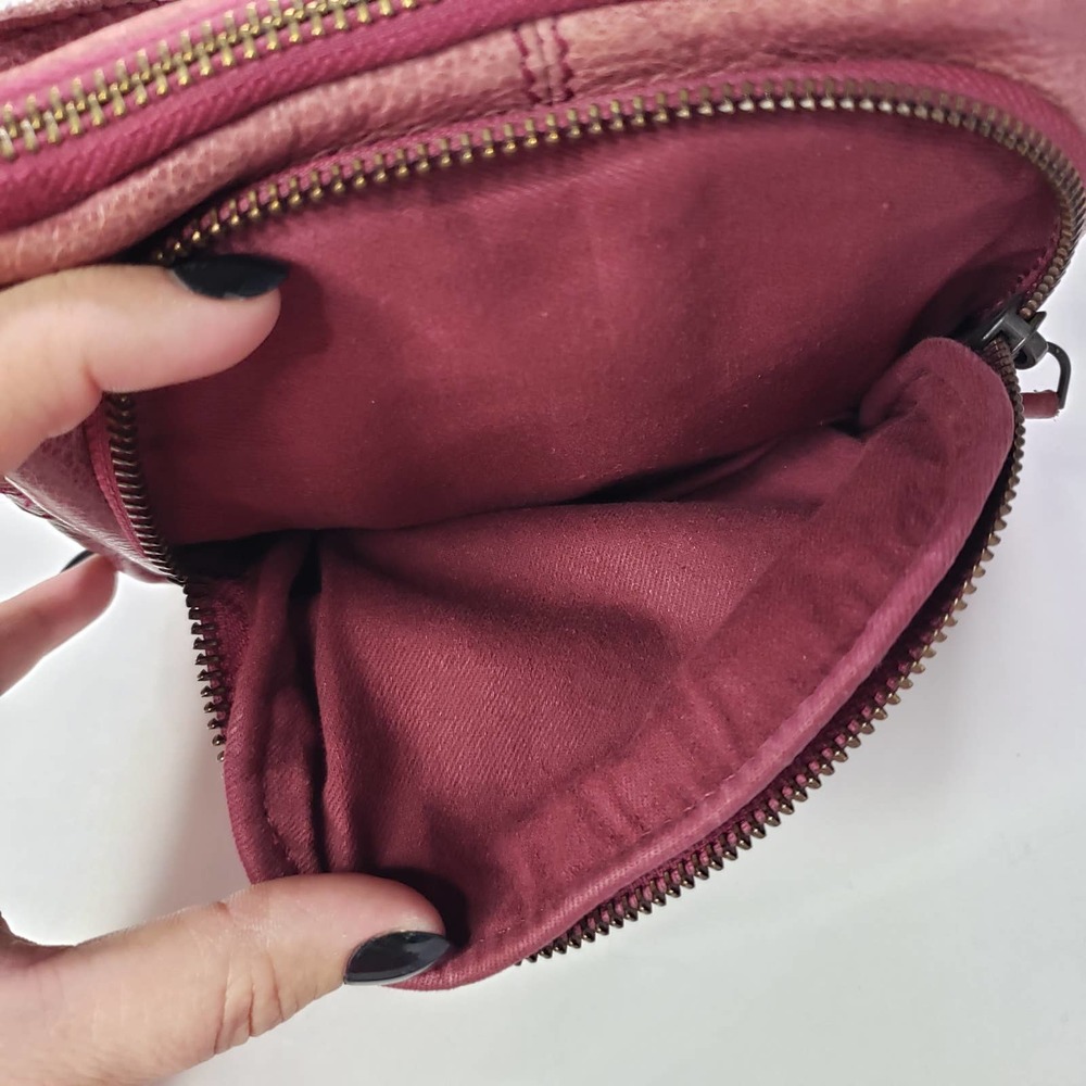 Rock Paper Scissors R.P.S. Bags Mauve Pink Leather Mini Crossbody Purse - Picture 7 of 9
